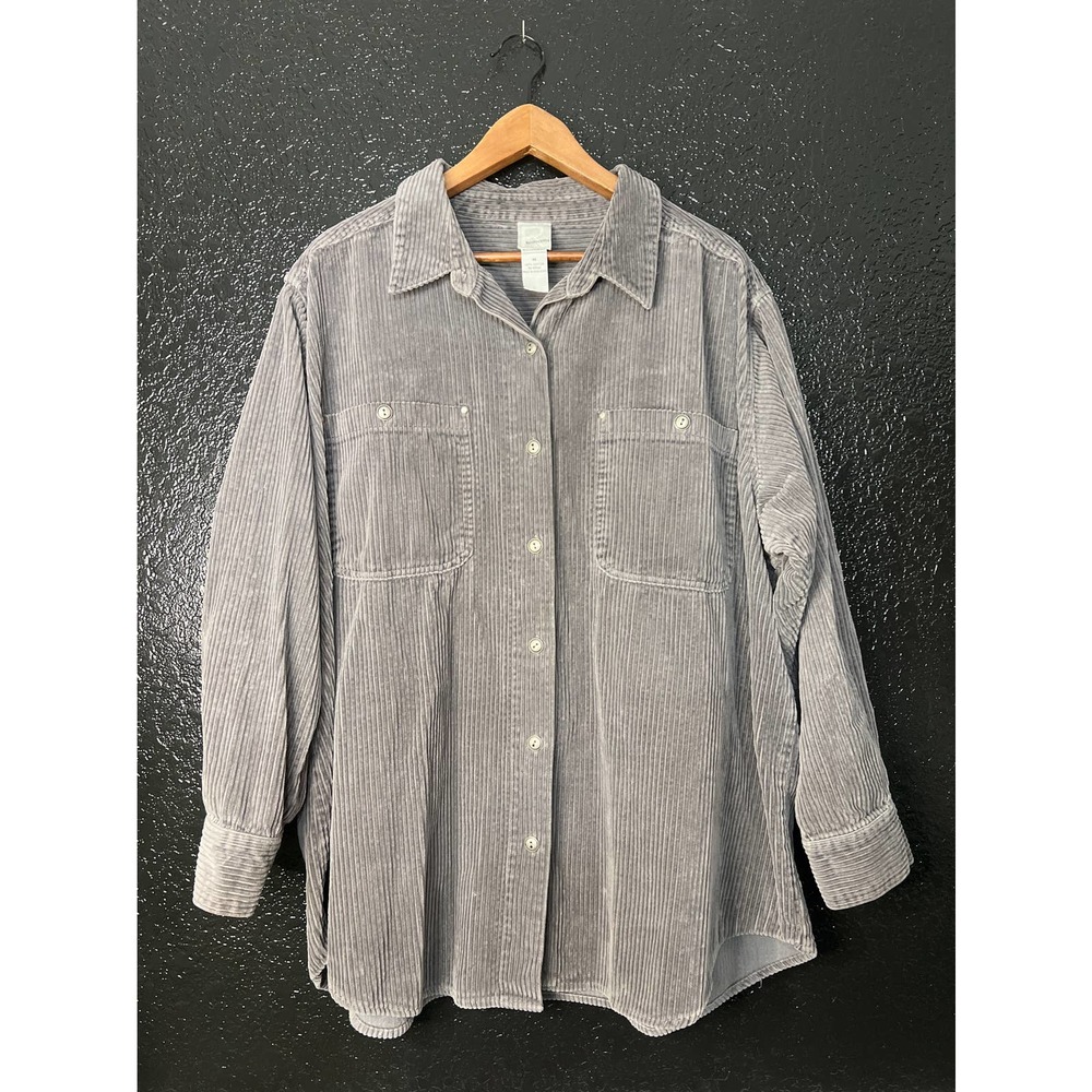 Vintage Mens Roamans 1X 100% cotton corduroy collared button up